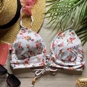 Maaji • Dainty Floral Banded Tri Reversible Bikini Top